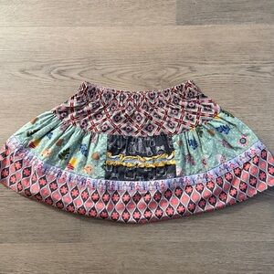 Matilda Jane Colorful Patchwork Skirt - Floral & Geometric Print